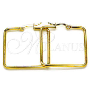 Stainless Steel Hoop Earrings — Medium Hoop Polished 02. — main product view — SKU 127899 | Acero Inoxidable aretes de aro — Medium Hoop pulido 02. — SKU 127899