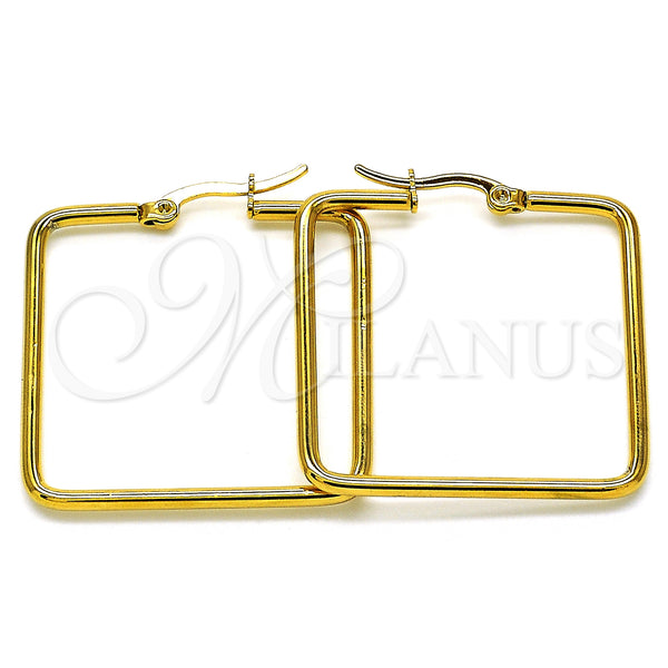 Stainless Steel Hoop Earrings — Medium Hoop Polished 02. — main product view — SKU 127899 | Acero Inoxidable aretes de aro — Medium Hoop pulido 02. — SKU 127899