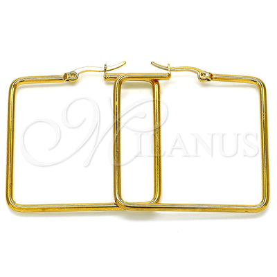 Stainless Steel Hoop Earrings — Medium Hoop Polished 02. for wholesale, main product view