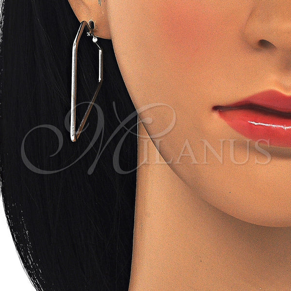 Stainless Steel Hoop Earrings — Medium Hoop Polished 02. — alternate product view — SKU 127902 | Acero Inoxidable aretes de aro — Medium Hoop pulido 02. — SKU 127902