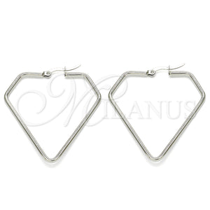 Stainless Steel Hoop Earrings — Medium Hoop Polished 02. — main product view — SKU 127902 | Acero Inoxidable aretes de aro — Medium Hoop pulido 02. — SKU 127902