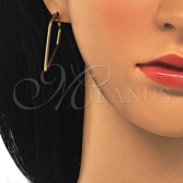 Stainless Steel Hoop Earrings — Medium Hoop Polished 02. — alternate product view — SKU 127904 | Acero Inoxidable aretes de aro — Medium Hoop pulido 02. — SKU 127904