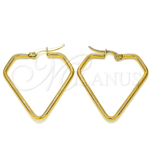 Stainless Steel Hoop Earrings — Medium Hoop Polished 02. — main product view — SKU 127904 | Acero Inoxidable aretes de aro — Medium Hoop pulido 02. — SKU 127904