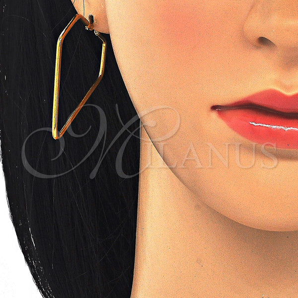 Stainless Steel Hoop Earrings — Medium Hoop Polished 02. — alternate product view — SKU 127905 | Acero Inoxidable aretes de aro — Medium Hoop pulido 02. — SKU 127905