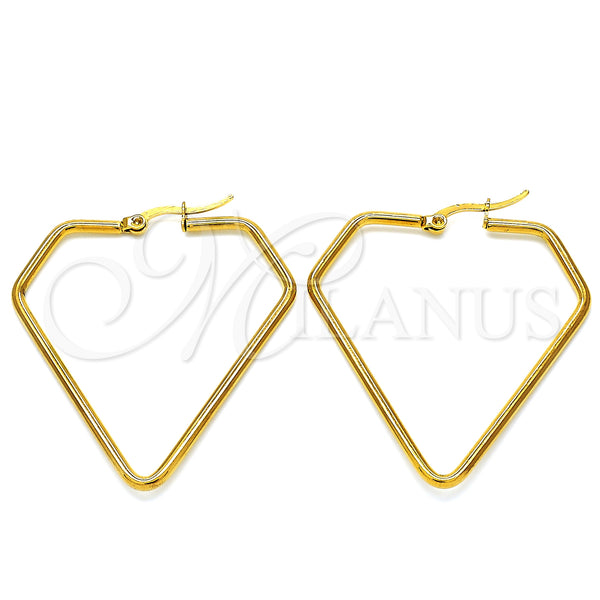 Stainless Steel Hoop Earrings — Medium Hoop Polished 02. — main product view — SKU 127905 | Acero Inoxidable aretes de aro — Medium Hoop pulido 02. — SKU 127905