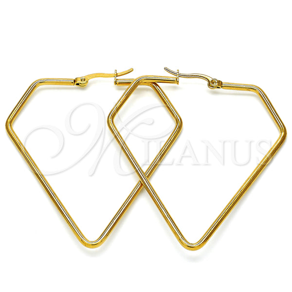 Stainless Steel Large Hoop, Polished, Golden Finish, 02.356.0003.1.50