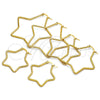 Stainless Steel Large Hoop, Star Design, Polished, Golden Finish, 02.356.0005.55