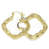 Oro Laminado Medium Hoop, Gold Filled Style Polished, Golden Finish, 02.170.0272.30