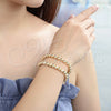 Oro Laminado Fancy Bracelet, Gold Filled Style Polished, Golden Finish, 03.93.0009.07 (06 MM Thickness, 7 Inches Length)