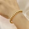 Oro Laminado Fancy Bracelet, Gold Filled Style Polished, Golden Finish, 03.93.0009.07 (06 MM Thickness, 7 Inches Length)