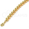 Oro Laminado Fancy Bracelet, Gold Filled Style Polished, Golden Finish, 03.93.0009.07 (06 MM Thickness, 7 Inches Length)