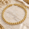 Oro Laminado Fancy Anklet, Gold Filled Style Ball and Expandable Bead Design, Polished, Golden Finish, 03.93.0009.10 (06 MM Thickness, 10 Inches Length)