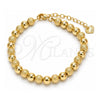 Oro Laminado Fancy Bracelet, Gold Filled Style Ball Design, Matte Finish, Golden Finish, 03.93.0010.07 (06 MM Thickness, 7 Inches Length)