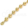 Oro Laminado Fancy Bracelet, Gold Filled Style Ball Design, Polished, Golden Finish, 03.93.0011.07 (08 MM Thickness, 7 Inches Length)
