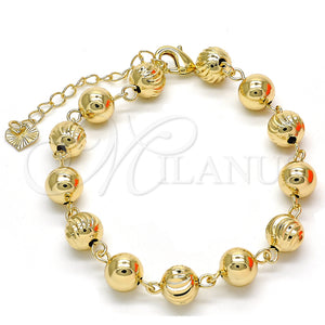 Gold Filled Bracelet — Fancy Bracelet Diamond Cutting 03.93. 08 MM Thickness — main product view — SKU 128036 | Oro Laminado brazalete — elegante Bracelet Diamond Cutting 03.93. 08 MM Thickness — SKU 128036