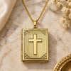 Oro Laminado Pendant Necklace, Gold Filled Style Cross Design, Polished, Golden Finish, 04.117.0003.20 (02 MM Thickness, 20 Inches Length)