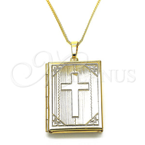 Gold Filled Necklace — Pendant Necklace Cross Design Polished 04. 02 MM — main product view — SKU 128053 | Oro Laminado collar — Pendant Necklace cruz diseño pulido 04. 02 MM — SKU 128053
