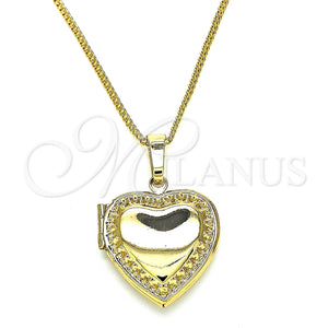 Gold Filled Necklace — Pendant Necklace Heart Design Polished 04. 02 MM — main product view — SKU 128054 | Oro Laminado collar — Pendant Necklace corazón diseño pulido 04. 02 MM — SKU 128054