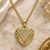 Oro Laminado Pendant Necklace, Gold Filled Style Heart Design, Polished, Golden Finish, 04.117.0008.20 (02 MM Thickness, 20 Inches Length)