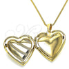 Oro Laminado Pendant Necklace, Gold Filled Style Heart Design, Polished, Golden Finish, 04.117.0006.20 (02 MM Thickness, 20 Inches Length)