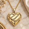 Oro Laminado Pendant Necklace, Gold Filled Style Heart Design, Polished, Golden Finish, 04.117.0006.20 (02 MM Thickness, 20 Inches Length)