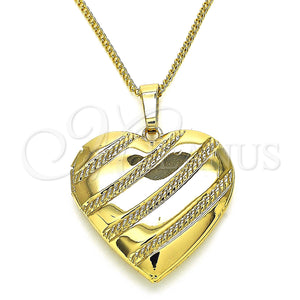 Gold Filled Necklace — Pendant Necklace Heart Design Polished 04. 02 MM — main product view — SKU 128061 | Oro Laminado collar — Pendant Necklace corazón diseño pulido 04. 02 MM — SKU 128061