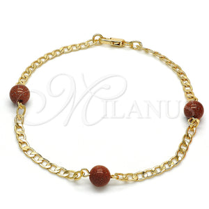 Gold Filled Anklet — Fancy Anklet Polished 03.63. 04 MM Thickness 10 — main product view — SKU 128088 | Oro Laminado tobillera — elegante Anklet pulido 03.63. 04 MM Thickness 10 — SKU 128088