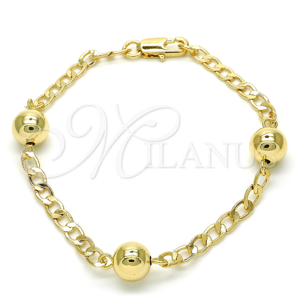Gold Filled Bracelet — Fancy Bracelet Polished 03.63. 04 MM Thickness 7 — main product view — SKU 128089 | Oro Laminado brazalete — elegante Bracelet pulido 03.63. 04 MM Thickness 7 — SKU 128089