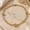 Oro Laminado Fancy Anklet, Gold Filled Style Polished, Golden Finish, 03.63.2068.10 (04 MM Thickness, 10 Inches Length)