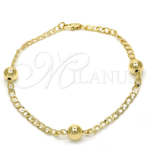 Gold Filled Anklet — Fancy Anklet Polished 03.63. 04 MM Thickness 10 — main product view — SKU 128090 | Oro Laminado tobillera — elegante Anklet pulido 03.63. 04 MM Thickness 10 — SKU 128090