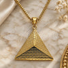Stainless Steel Pendant Necklace, Polished, Golden Finish, 04.259.0012.30 (03 MM Thickness, 30 Inches Length)