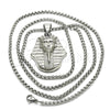 Stainless Steel Pendant Necklace, Polished, Steel Finish, 04.358.0014.30 (03 MM Thickness, 30 Inches Length)