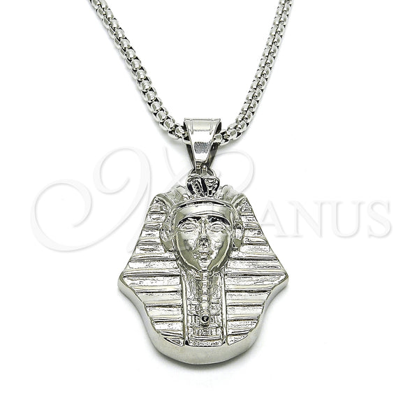Stainless Steel Necklace — Pendant Necklace Polished 04. 03 MM Thickness 30 — main product view — SKU 128156 | Acero Inoxidable collar — Pendant Necklace pulido 04. 03 MM Thickness 30 — SKU 128156