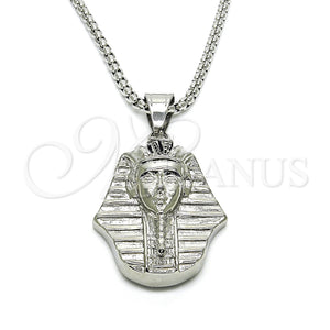 Stainless Steel Necklace — Pendant Necklace Polished 04. 03 MM Thickness 30 — main product view — SKU 128156 | Acero Inoxidable collar — Pendant Necklace pulido 04. 03 MM Thickness 30 — SKU 128156