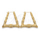 Argolla Extra Grande 02.359.0002.70 Oro Laminado, Diseño de Bambu, Pulido, Tono Dorado