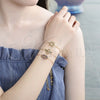 Oro Laminado Adjustable Bolo Bracelet, Gold Filled Style Infinite Design, with Multicolor Micro Pave, Polished, Golden Finish, 03.155.0055.10 (01 MM Thickness, 10 Inches Length)