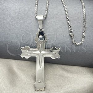 Stainless Steel Necklace — Pendant Necklace Cross Design Polished 04. 03 MM — main product view — SKU 128210 | Acero Inoxidable collar — Pendant Necklace cruz diseño pulido 04. 03 MM — SKU 128210