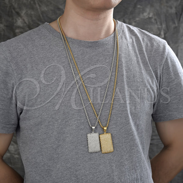 Stainless Steel Necklace — Fancy Necklace Polished 04.63. 03 MM Thickness 30 — alternate product view — SKU 128273 | Acero Inoxidable collar — elegante Necklace pulido 04.63. 03 MM Thickness 30 — SKU 128273