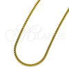 Stainless Steel Fancy Necklace, Polished, Golden Finish, 04.63.1392.1.30 (03 MM Thickness, 30 Inches Length)