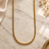 Stainless Steel Fancy Necklace, Polished, Golden Finish, 04.63.1392.1.30 (03 MM Thickness, 30 Inches Length)