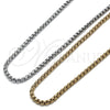 Stainless Steel Fancy Necklace, Polished, Golden Finish, 04.63.1392.1.30 (03 MM Thickness, 30 Inches Length)