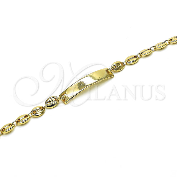 Gold Filled Bracelet — Fancy Bracelet Polished 03. 05 MM Thickness 8 — alternate product view — SKU 128279 | Oro Laminado brazalete — elegante Bracelet pulido 03. 05 MM Thickness 8 — SKU 128279