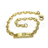 Oro Laminado Fancy Bracelet, Gold Filled Style Polished, Golden Finish, 03.326.0003.08 (05 MM Thickness, 8 Inches Length)