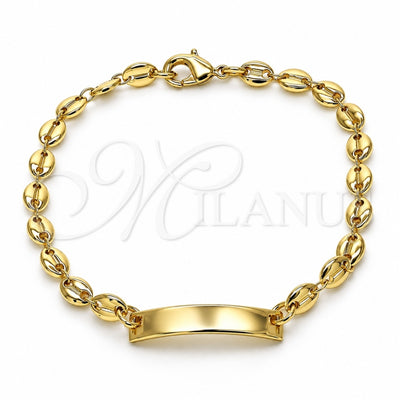 Oro Laminado Fancy Bracelet, Gold Filled Style Polished, Golden Finish, 03.326.0003.08 (05 MM Thickness, 8 Inches Length)