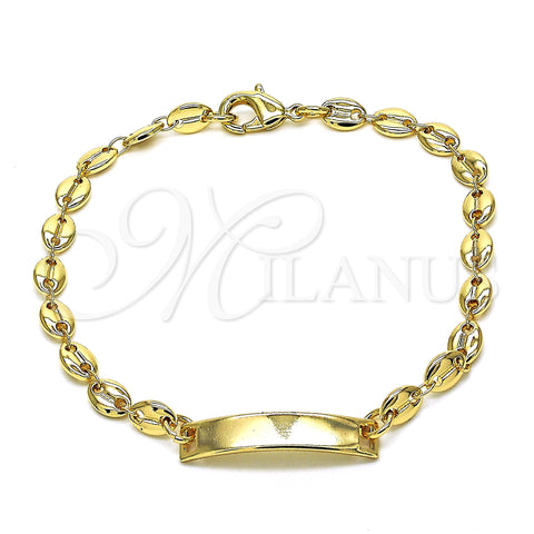 Oro Laminado Fancy Bracelet, Gold Filled Style Polished, Golden Finish, 03.326.0003.08 (05 MM Thickness, 8 Inches Length)