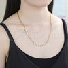Oro Laminado Basic Necklace, Gold Filled Style Puff Mariner Design, Polished, Golden Finish, 04.326.0001.18 (Thickness, 18 Inches Length)
