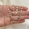 Oro Laminado Basic Necklace, Gold Filled Style Puff Mariner Design, Polished, Golden Finish, 04.326.0001.18 (Thickness, 18 Inches Length)