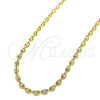 Oro Laminado Basic Necklace, Gold Filled Style Puff Mariner Design, Polished, Golden Finish, 04.326.0001.18 (Thickness, 18 Inches Length)
