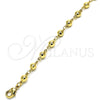 Oro Laminado Fancy Bracelet, Gold Filled Style Ball Design, Polished, Golden Finish, 03.326.0005.08 (05 MM Thickness, 8 Inches Length)