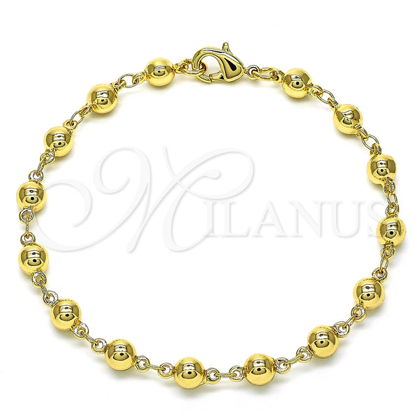 Gold Filled Bracelet — Fancy Bracelet Ball Design Polished 03. 05 MM — main product view — SKU 128300 | Oro Laminado brazalete — elegante Bracelet Ball diseño pulido 03. 05 MM — SKU 128300